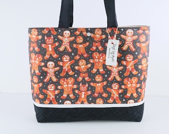 Spooky Gingerbread Men Shoulder Bag Purse Halloween Treats Handbag tote Bags by April