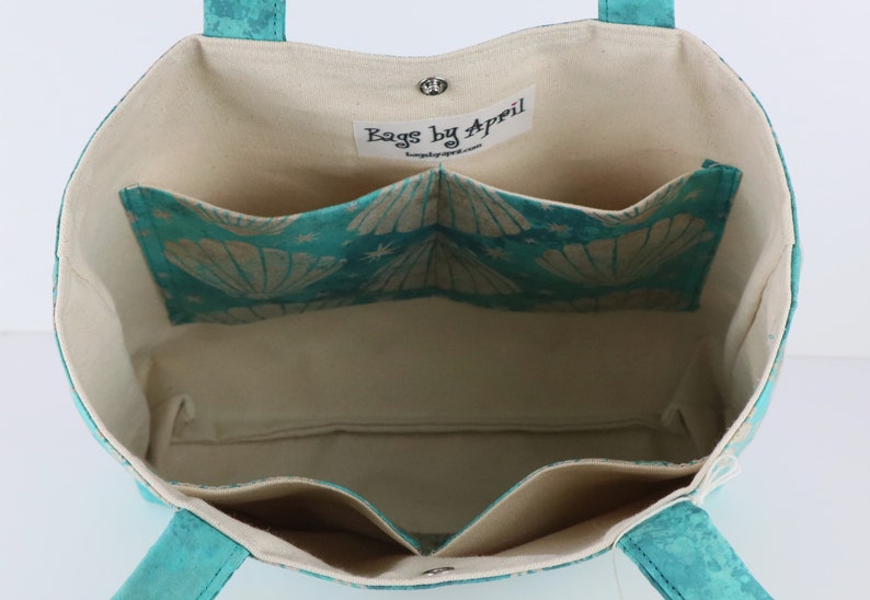 Seashells Seafoam Aqua Green Shoulder Bag Purse Ocean Beach tote Sea Shells handbag image 9