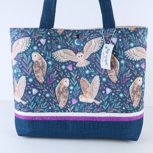 Bolso de hombro Night Owls Bolso de mano Bird Celestial Floral Tote