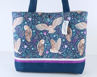 Night Owls Shoulder Bag Purse handbag Bird Celestial Floral tote