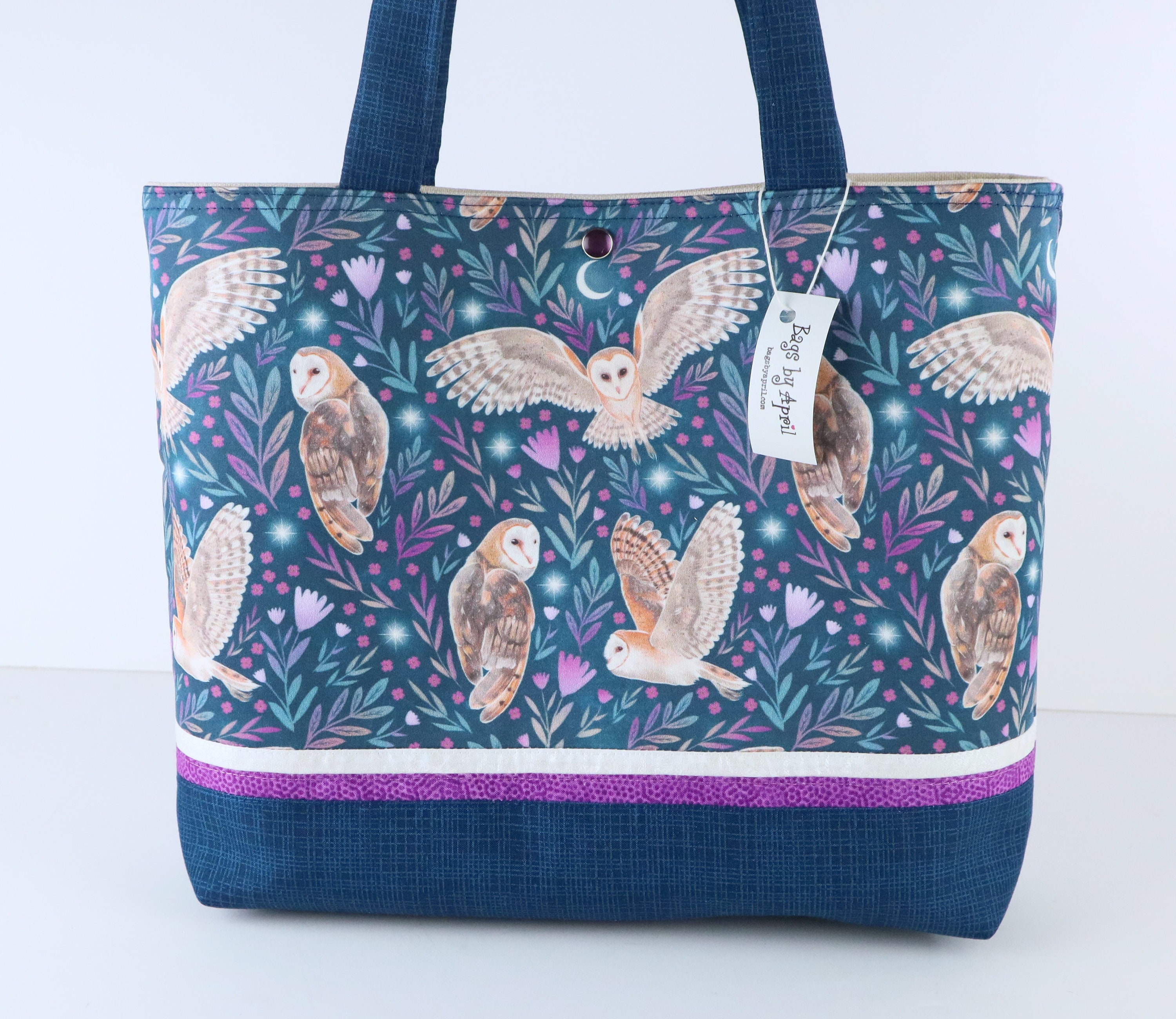 Night Owls Shoulder Bag Purse handbag Bird Celestial Floral tote