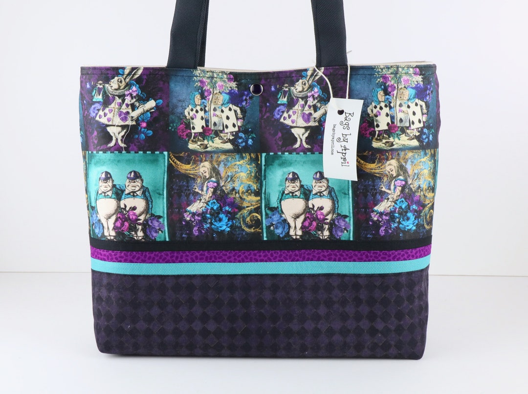 Alice in Wonderland Shoulder Bag Purse White Rabbit Handbag Tote - Etsy