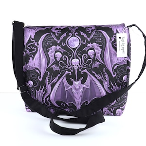 Vampire Bat Messenger Bag Spooky Halloween Crossbody Style