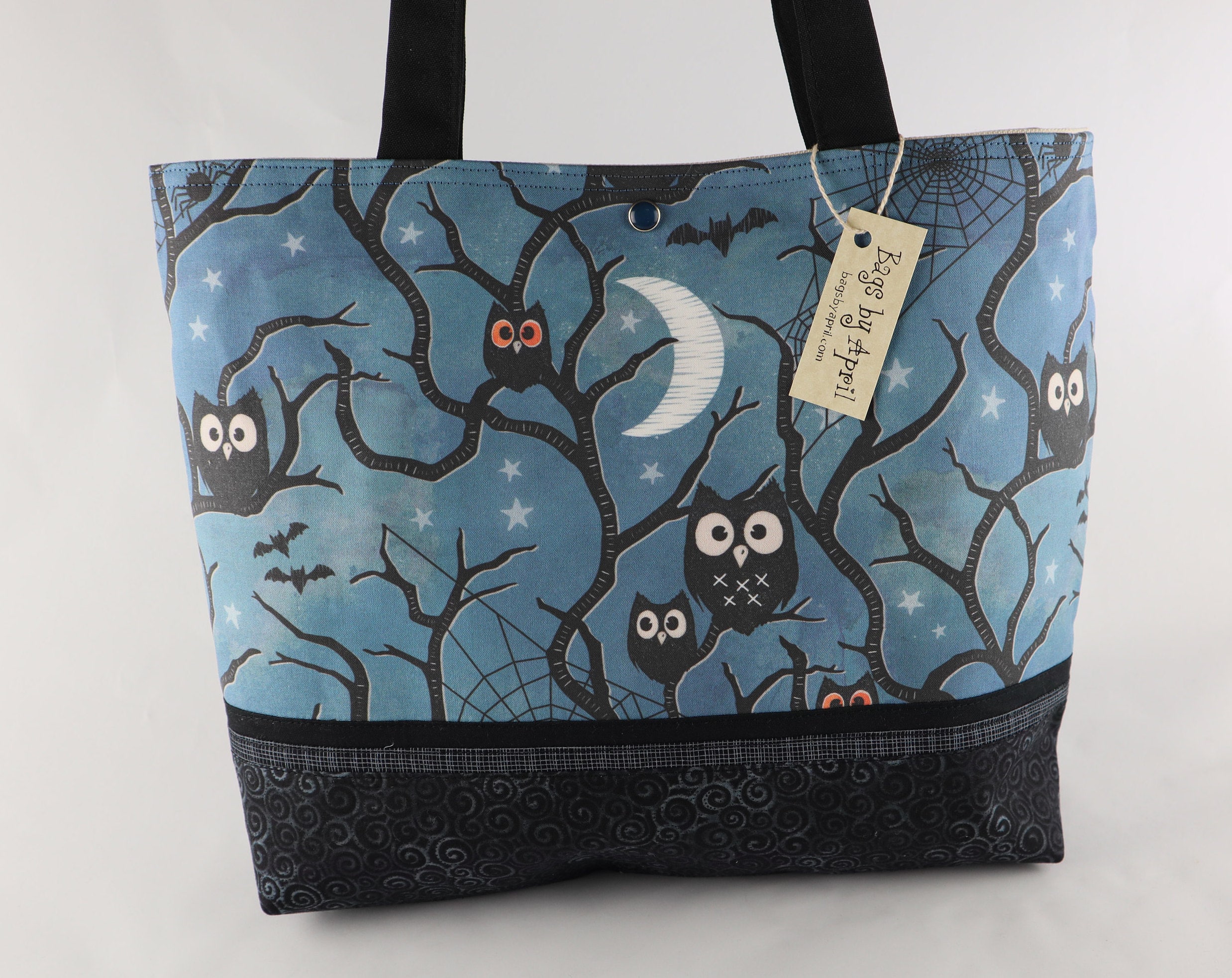 Spooky Owls Shoulder Bag Crescent Moon purse Fun Halloween handbag
