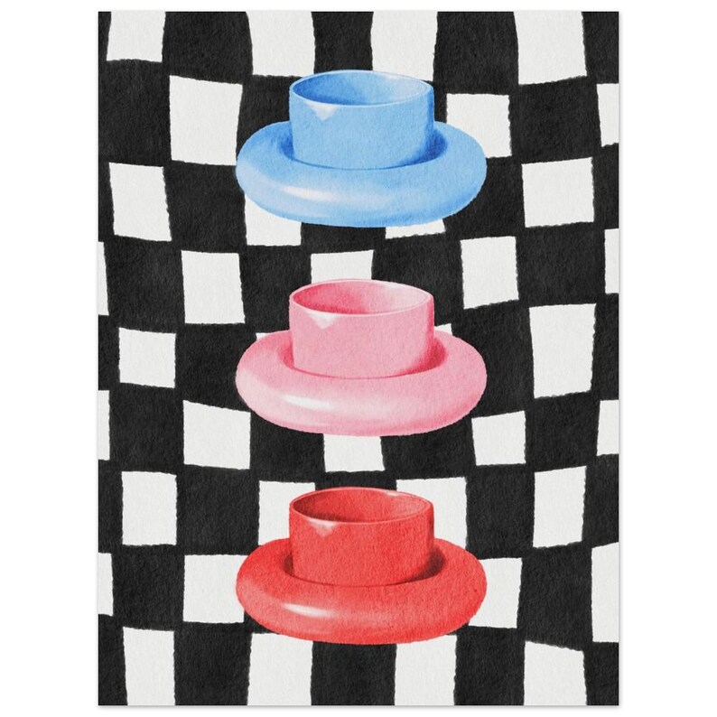 Colorful Coffee Cups Poster Classic Matte Paper Unframed - Etsy