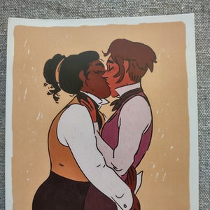 Lesbian Regency Kiss Print