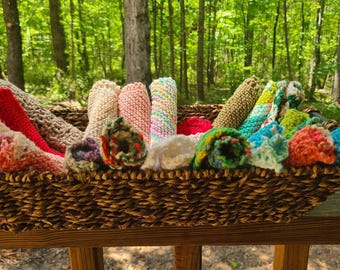 Knitted/Crocheted Washcloth/Dishcloth- 100% cotton