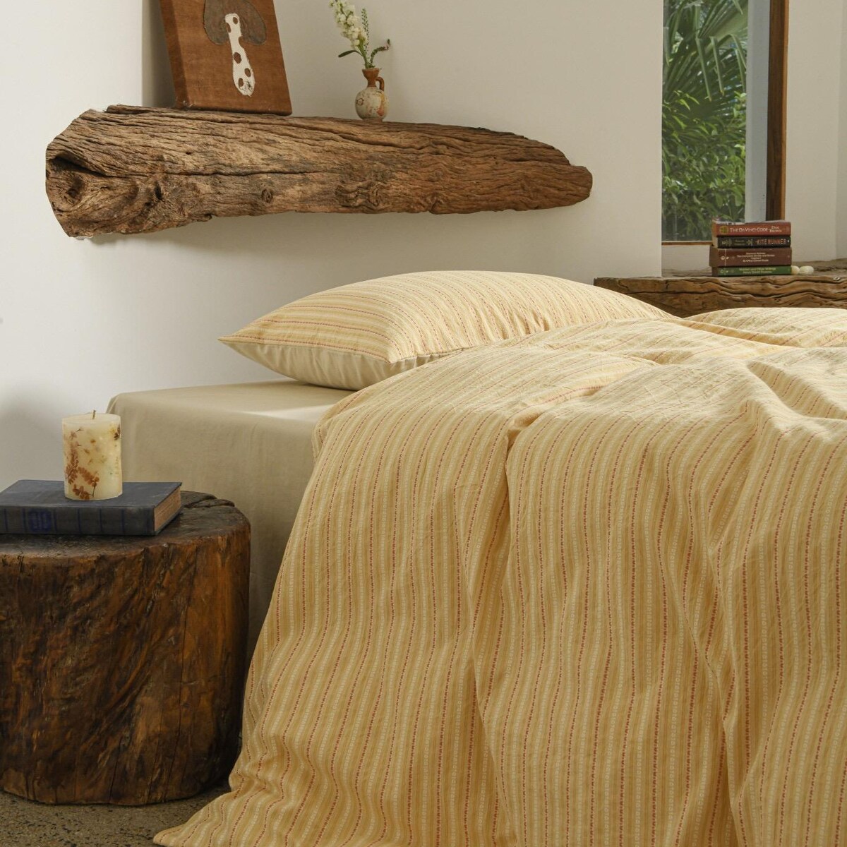 Yellow Cotton Duvet Cover Set: Queen/full Size, 4-piece Bedding - Etsy
