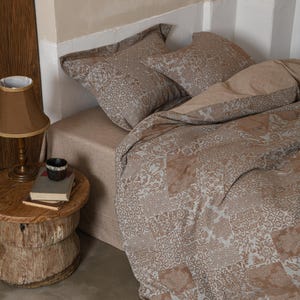 Tuscan Clay Cotton Duvet Cover Set: Queen/Full Size 4-Piece Bedding