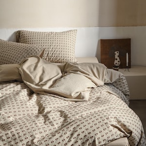 Baumwoll-Jacquard-Bettwäsche-Set: Queen / Full Bettwäsche, 4-teilig