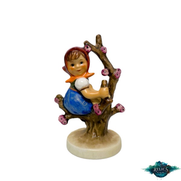Vintage Goebel Hummel Figurine "Girl on Tree" - TMK-5 The Last Bee, 1972-1979 - Hand-Painted Collectible