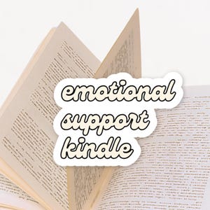 Emotionale Unterstützung Kindle Aufkleber Schlagsahne, Kindle Aufkleber, Bücherliebe, E-Reader, Lektüre, Buchliebhaber Geschenk, süße Aufkleber