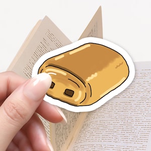Pain Au Chocolat Aufkleber, Kindle Aufkleber, Bücherliebe, E-Reader, Süßes Cafe, Buch-Liebhaber-Geschenk, Süße Aufkleber, Frühstück, Französische Aufkleber