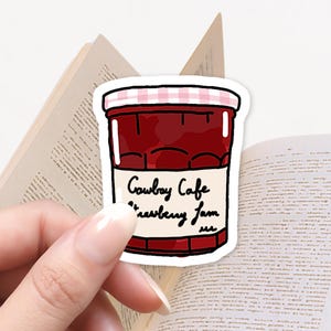 Erdbeermarmelade Aufkleber I Süßer Cottagecore Jelly Jar Sticker für Kindles, Journals, Wasserflaschen & Scrapbooking