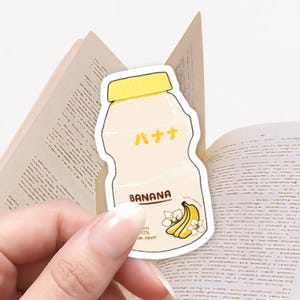 Sticker boisson laitue à la banane, Sticker Kindle, Sticker livresques, liseuse, café mignon, cadeau pour amoureux des livres, Stickers mignons