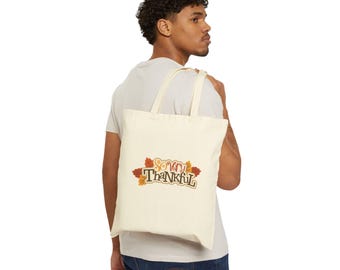 Bolsa de tela para el Día de Acción de Gracias / Lona de algodón, Muy Agradecido