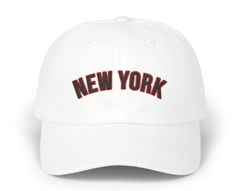 Gorra de béisbol bordada de Nueva York, mezcla de algodón, ajustable