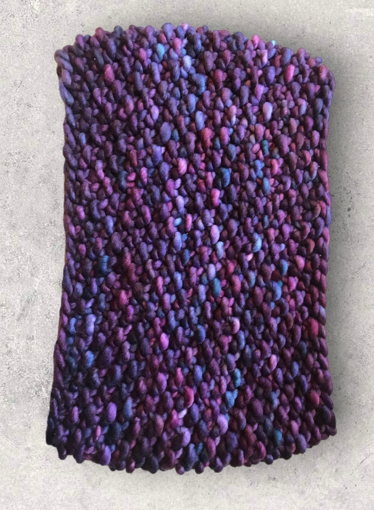 Hand Knit Merino Wool Cowl: Chunky Seed Stitch Scarf - Etsy