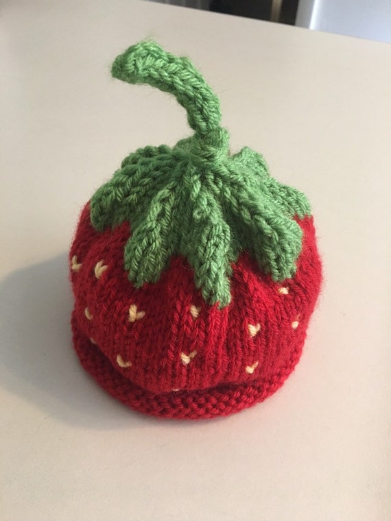 baby strawberry hat