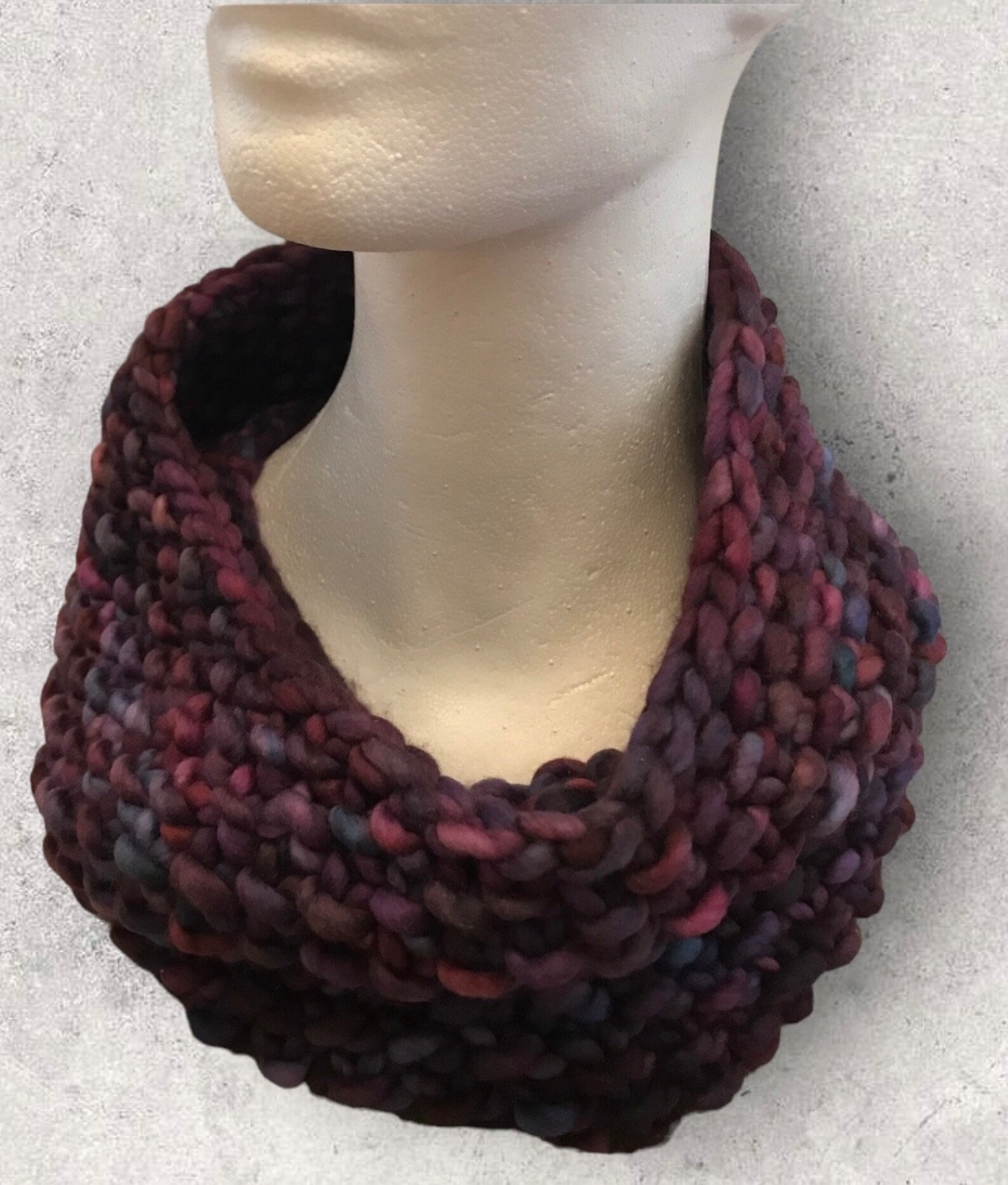 Hand Knit Merino Wool Cowl: Chunky Seed Stitch Scarf - Etsy