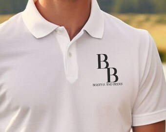 Funny "BOGEYS AND BEERS" Golf Mens Polo Sport Shirt