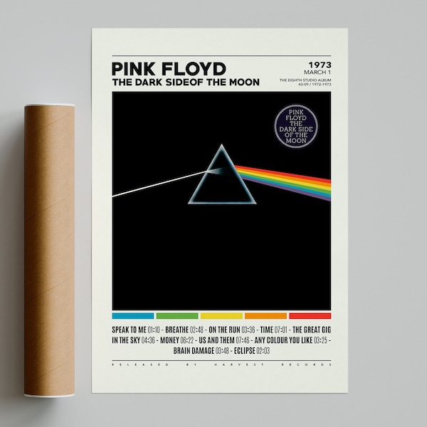 Pink Floyd Posters / The Dark Side of the Moon Poster, Pink Floyd, Album Cover Poster, Poster Print Wall Art, Music Band Poster, Home Decor