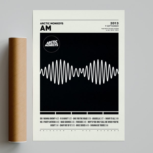 Arctic Monkeys Posters / AM Poster / Album Cover Poster, Print Wall Art, Custom Poster, Home Decor, Arctic Monkeys, AM