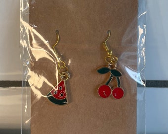 Watermelon & Cherry Earrings