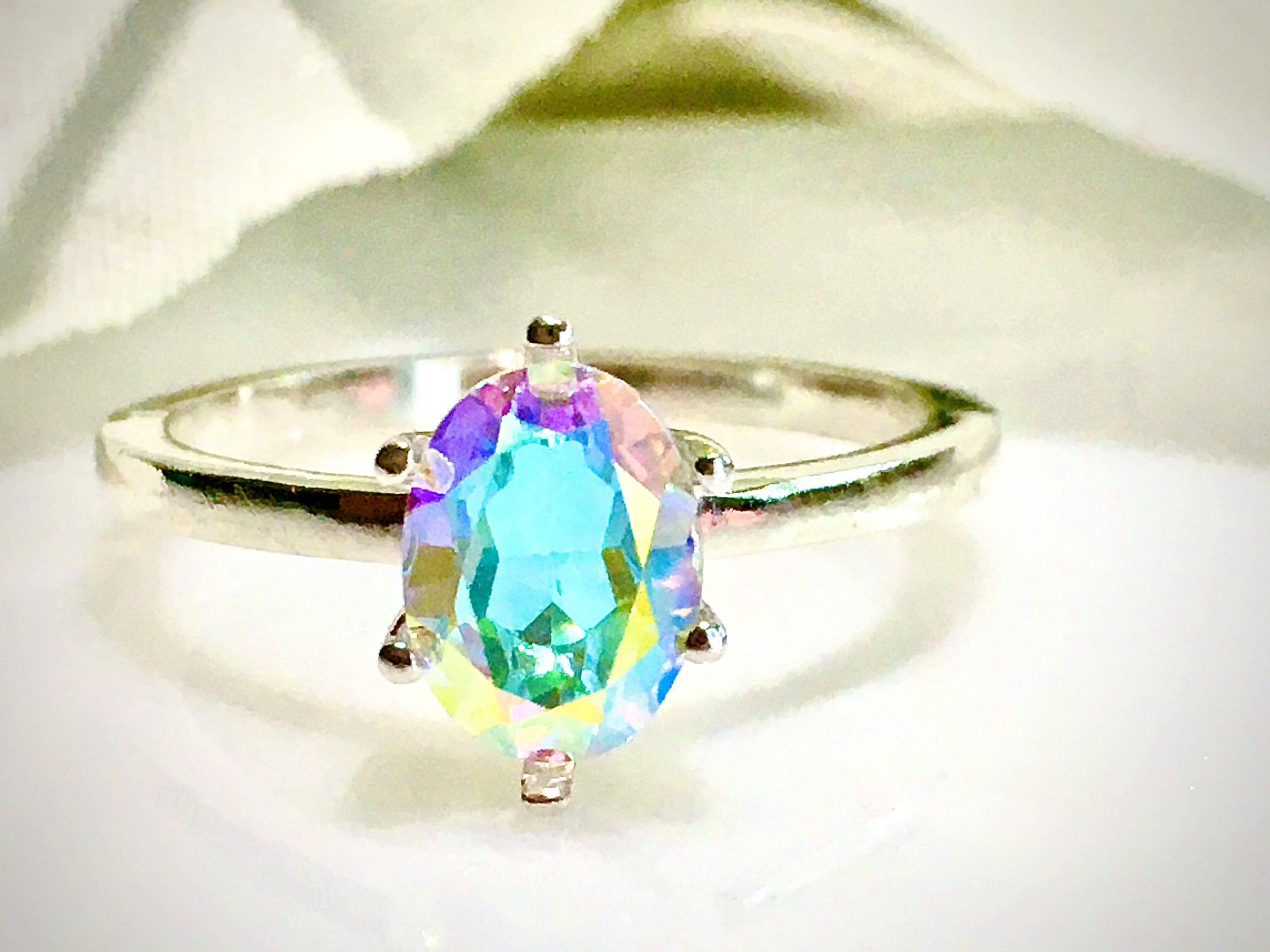 Opalescent topaz ring deals