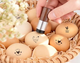 Zabawny stempel z jajkiem, spersonalizowane logo do znakowania jajek, niestandardowy stempel z logo o średnicy 12 mm, spersonalizowane logo dla świeżych jajek, wodoodporny stempel z inicjałami jajka