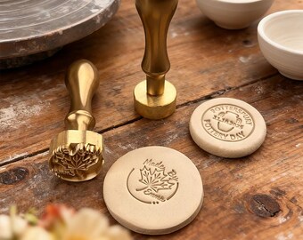 Customized Clay Stamp Set, Custom Pottery Stamp Monogram, Personalized Pottery Maker, Personalized Pottery Stamp, Pottery Gift, Pottery Tool