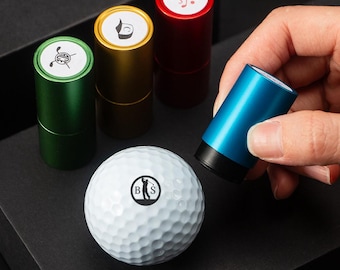 Personalized Golf Ball Stamp Box, Custom Golf Stamps, Monogram Golf Ball Stamp, Gifts for Golfer, Golf Accessories, Father's Day Gift