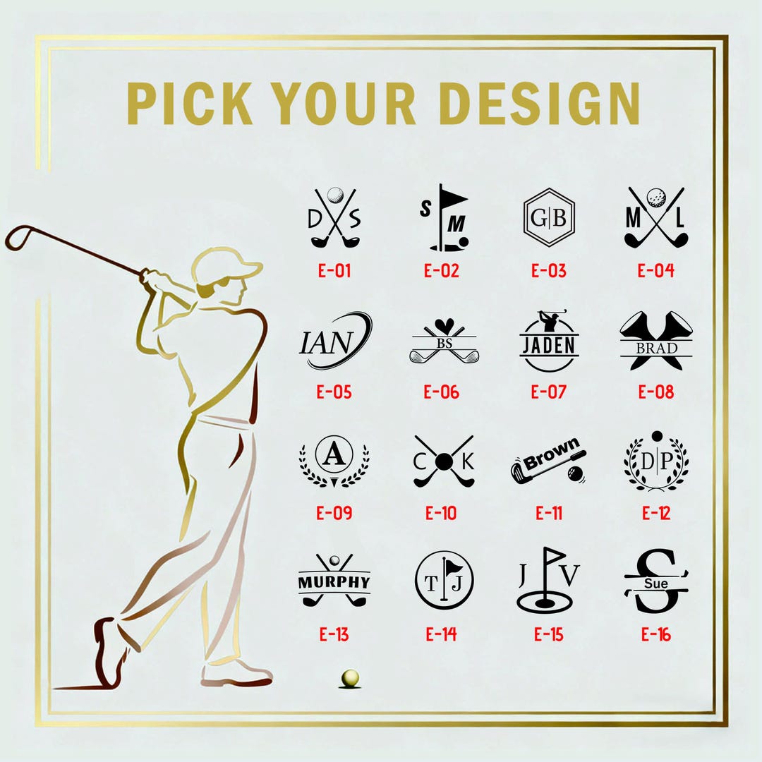 Customize Unique Golf Stamp Design, Golf Ball Marker, Professional ...