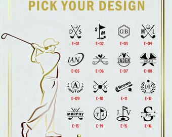 Customize Unique Golf Stamp Design, Golf Ball Marker, Professional Golfer Accessories, Waterproof Golf Stamp, Golf Stamp with Initials