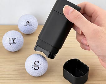 Custom Self-Inking Golf Ball Marker Stamp, Personalized 2-in-1 Golf Ball Stamp Marker, Waterproof, Golfer Gift for Men & Women