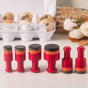 Eistempels Gepersonaliseerde aangepaste eierstempel, idee kippenhok, kippeneistempel, boerderijstempel, kippencadeaus, kip mini-eierstempel voor boer