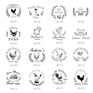 Aangepaste eierstempel/Aangepaste gepersonaliseerde eierstempel/Gepersonaliseerde eierzegel/Aangepaste boerderij eierstempel/Eiertempels met food grade-inkt/Eierzegels
