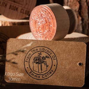 Sello de libro personalizado, sello de relieve personalizado, relieve de libro, relieve de álbum de recortes, de la biblioteca de, sello de logotipo personalizado