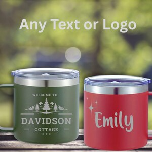 Custom Insulated Mug Thermal Travel Mug for Family Custom Wedding Gift for Housewarming Client Gift Idea for Newlywed Couple Gift for Him imagem 2
