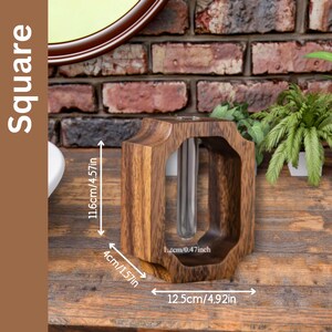 Personalized flower vase for mother’s day gift, wooden propagation station, stylish plant display