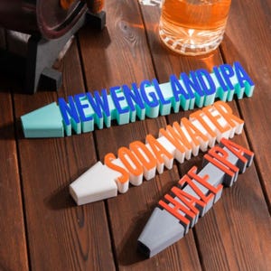 Custom Tap Handle 3D Printed Bar Tap Beer Pump Handle Corporate Event Decor Gift for Bar Owner Gift for Dad Father of the Bride Gift image 4