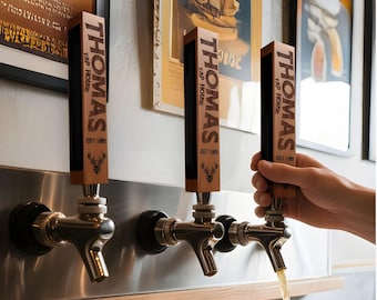 Custom Engraved Beer Tap Handle for Restaurant Bar Accessory for Dad Personalized Gift for Husband Man Cave Decor for New Home Gift for Him
