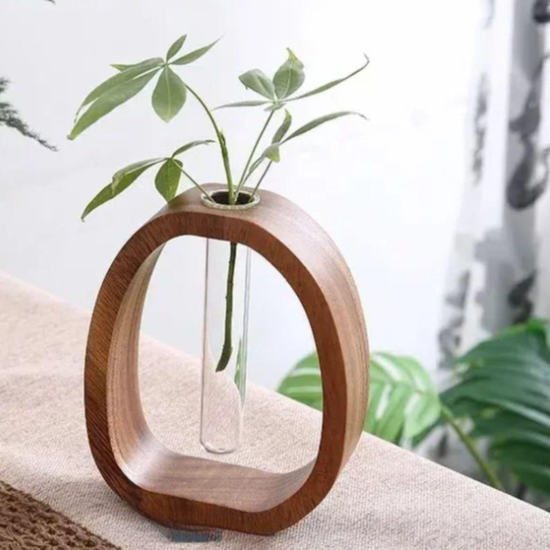 Eco-friendly propagation tube vase, minimalist vase set for modern home and office spaces