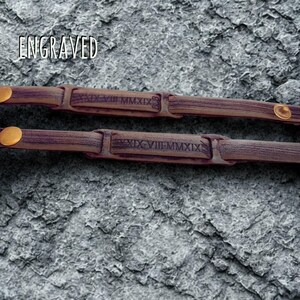 Engraved Leather Bracelet for Men Custom Name Bracelet for Groomsmen Gift for Boyfriend Bracelet for Dad Anniversary Gift for Birthday image 3