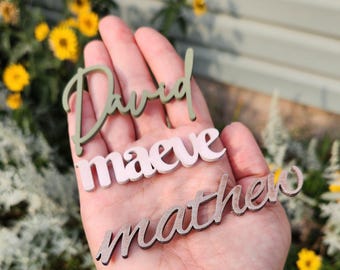 Wood Wedding Place Card Custom Name Sign Personalized Party Decoration Bridesmaid Proposal Box Filler Christmas Gift Name Tag for Stocking