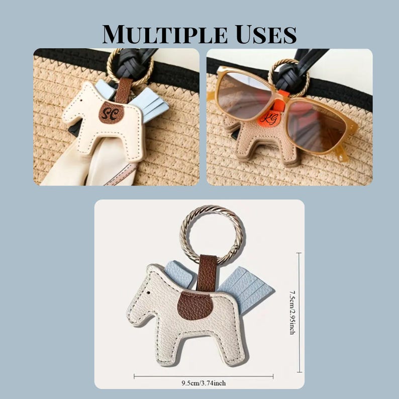Clip magnétique pour chapeau de cow-boy de voyage pour sac Aimant personnalisé pour chapeau pour sac à main Accessoire gravé pour femme Clip pour sac de golf Horse-Blue