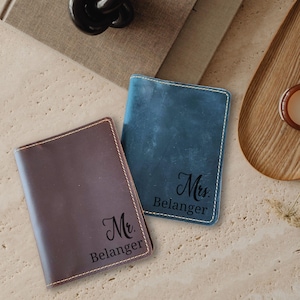 Personalized Leather Passport Cover Engraved Travel Wallet Custom Travel Accessory Passport Holder Customized Travel Gift for Graduate