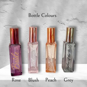 Personalized Perfume Bottle Gift Set Bridesmaid Rose Gold Cap with Custom Label Wedding Day Gift for Bride image 7
