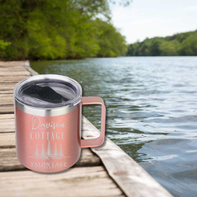 Custom Insulated Mug Thermal Travel Mug for Family Custom Wedding Gift for Housewarming Client Gift Idea for Newlywed Couple Gift for Him Ouro rosa