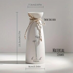 Personalized Flower Vase Engraved Wedding Vase Ceramic Home Decor Bridal Shower Vase Bridal to Be Centrepiece Farmhouse Flower Vase for Mom bild 9